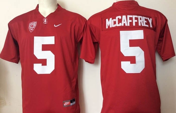 Stanford Cardinals red #5 McCaffrey jersey