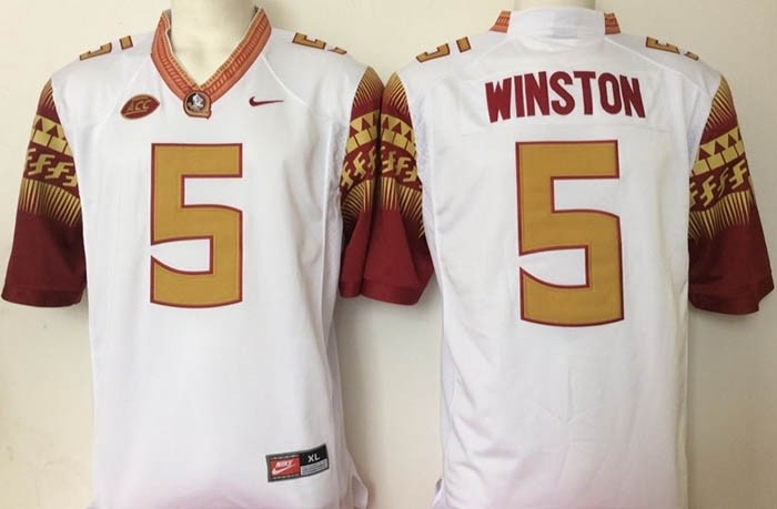 Florida State Seminoles  Winston #5 White jersey