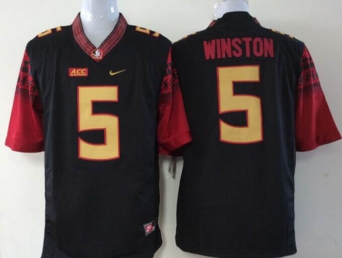 Florida State Seminoles  Winston #5 Black jersey