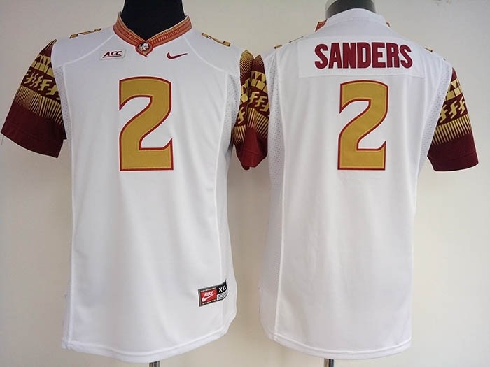 Womens Florida State Seminoles White #2 Sanders jersey