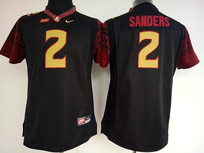 Womens Florida State Seminoles Black #2 Sanders jersey