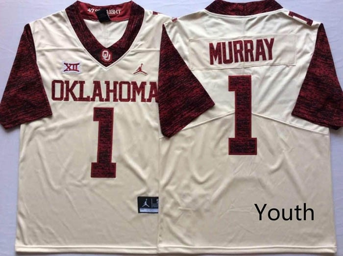 Youth Oklahoma Sooners White Limited #1 MURRAY