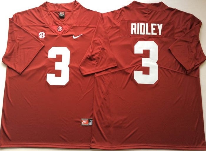 Alabama Crimson Tide Red #3 RIDLEY