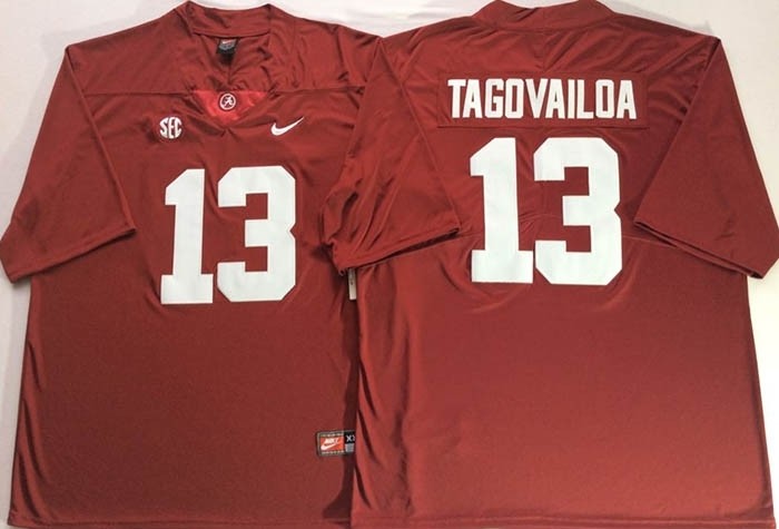 Alabama Crimson Tide Red #13 TAGOVAILOA