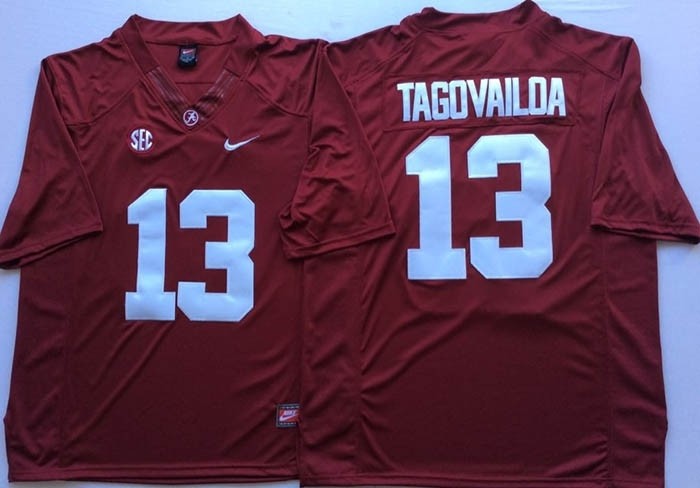 Alabama Crimson Tide Red #13 TAGOVAILOA