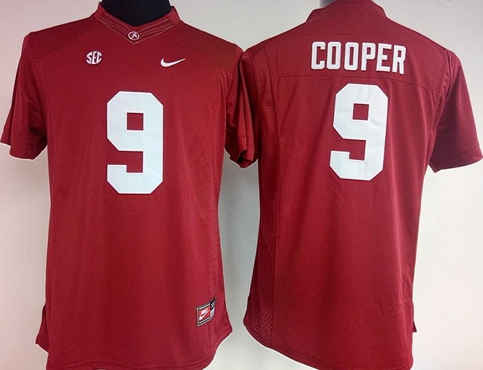 Womens Alabama Crimson Tide Red #9 Cooper jersey