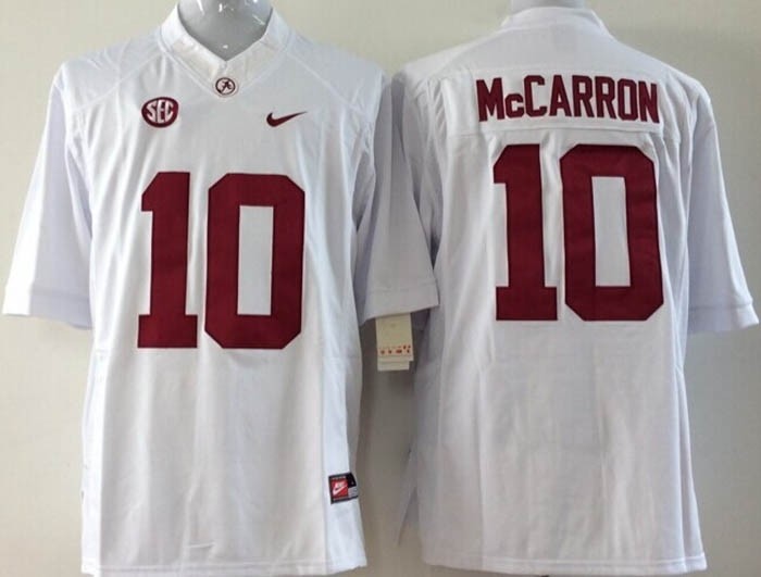 Youth Alabama Crimson Tide McCarron #10 white jersey