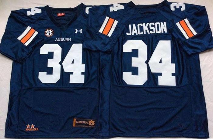 Auburn Tigers Blue #34 JACKSON