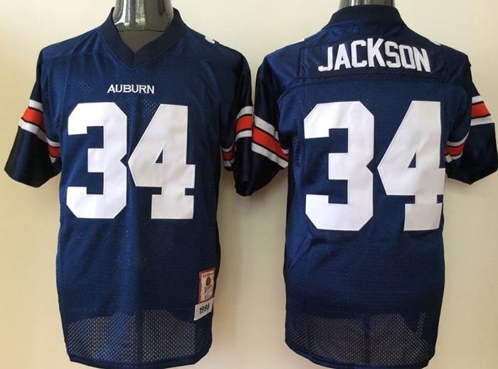 Auburn Tigers Blue #34 Jackson jersey