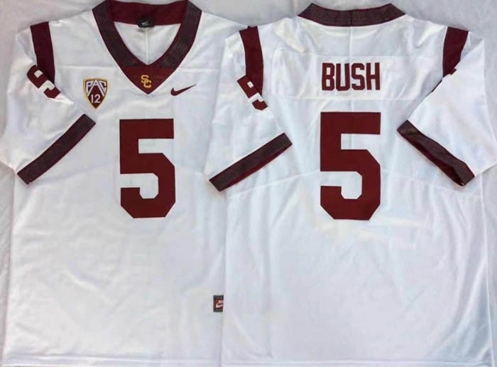 USC Trojans White #5 BUSH