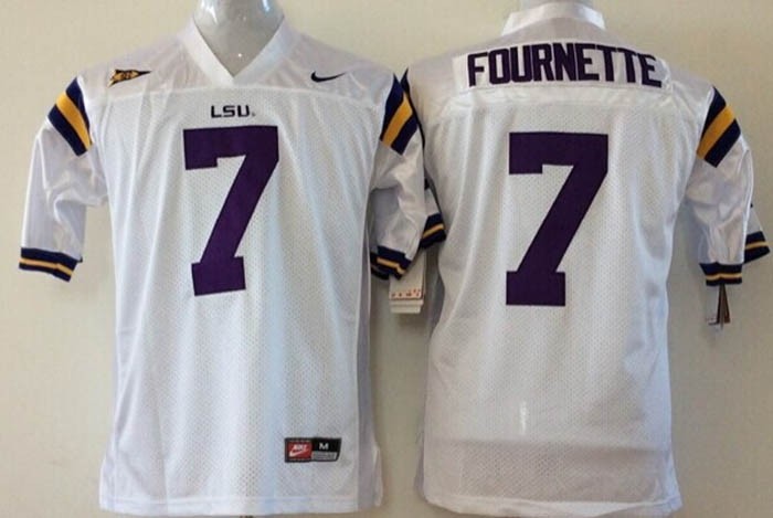 Youth LSU Tigers Fournette #7 white jersey