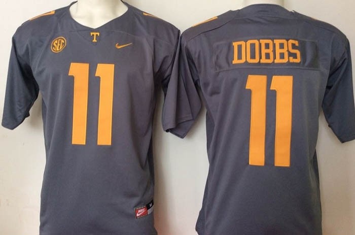 Tennessee Volunteers GRAY #11 Dobbs jersey