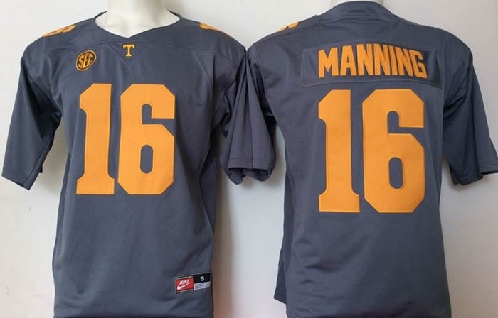 Tennessee Volunteers Manning #16 Gray  jersey