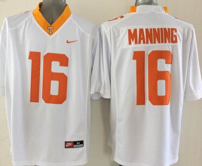 Tennessee Volunteers Manning #16 white jersey