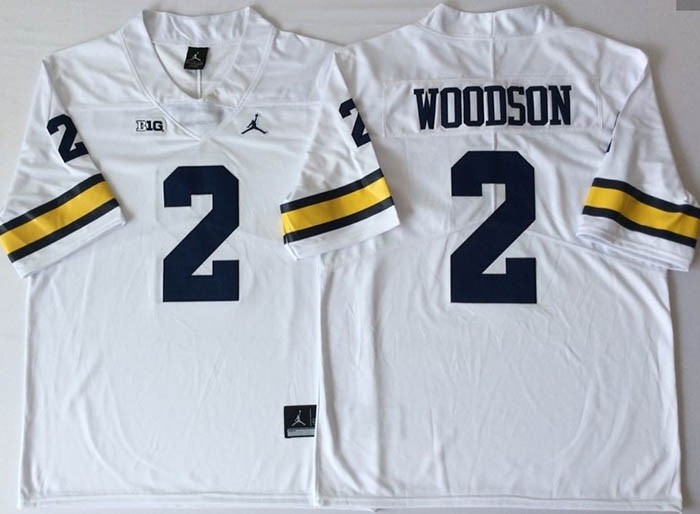 Michigan Wolverines White #2 WOODSON