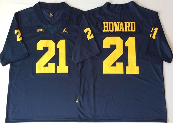 Michigan Wolverines Blue #21 HOWARD