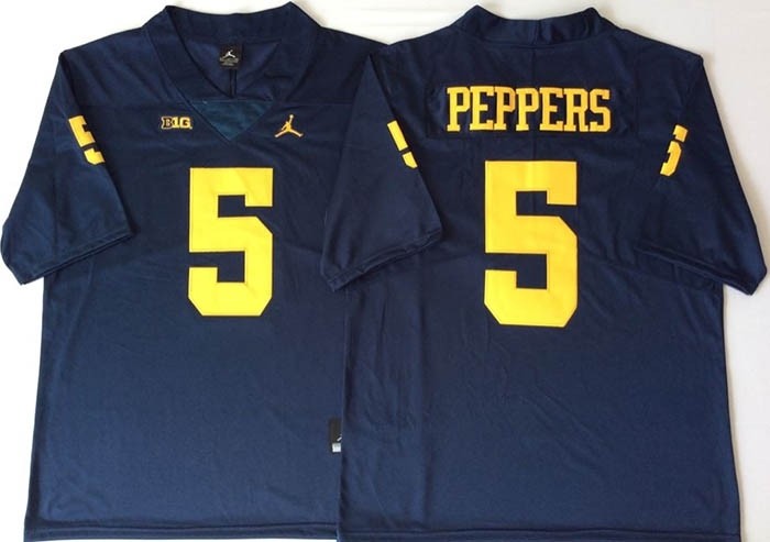 Michigan Wolverines Blue #5 PEPPERS