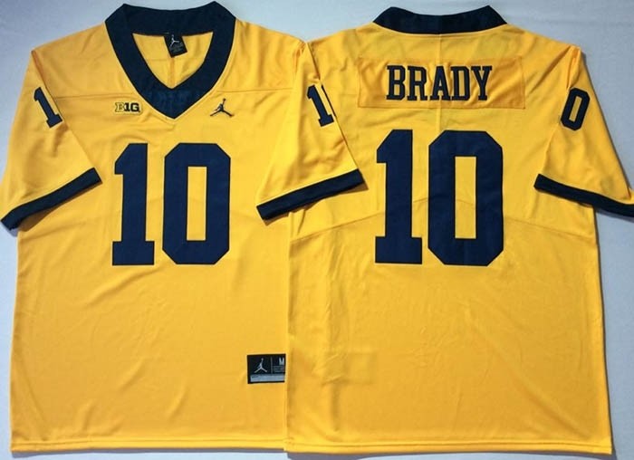 Michigan Wolverines YELLOW #10 BRADY