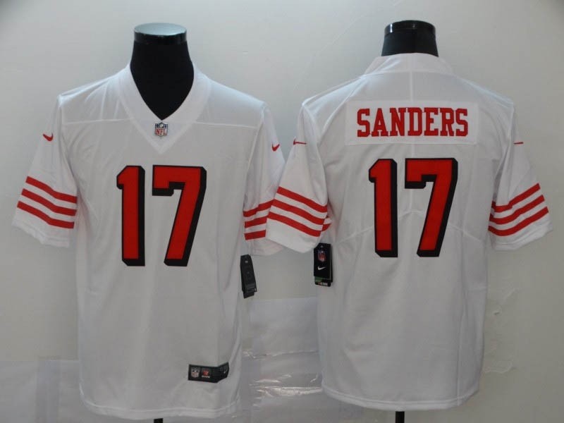 49ers #17 Emmanuel Sanders White Rush Men's Stitched Football Vapor Untouchable Limited Jersey