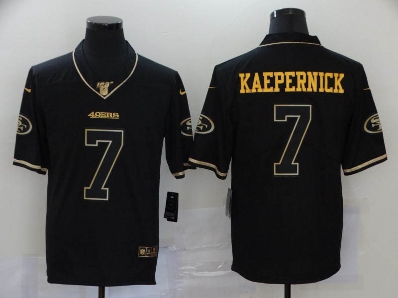 NFL 49ers #7 Colin Kaepernick Black Gold Vapor Untouchable Limited Jersey