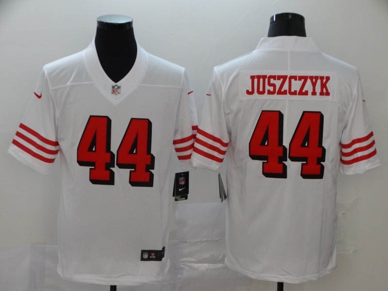 NFL 49ers #44 Kyle Juszczyk White Rush Men's Stitched Football Vapor Untouchable Limited Jersey