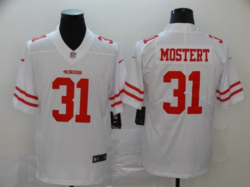 NFL 49ers#31 Raheem Mostert White 2020 NFL Draft First Round Pick Vapor Untouchable Limited Jersey