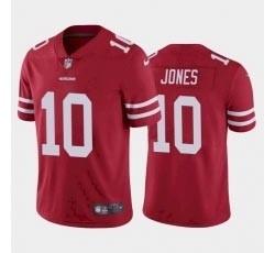 Men's San Francisco 49ers #10 Mac Jones Red 2021 NFL Draft Vapor Limited Jersey