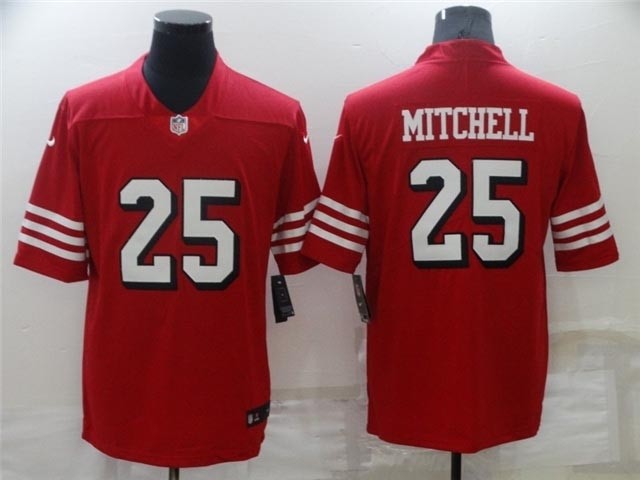 San Francisco 49ers #25 Elijah Mitchell Red Alternate Vapor Limited Jersey