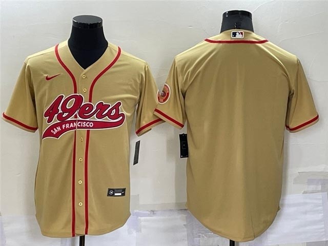 NFL San Francisco 49ers Blank Gold Baseball Cool Base Team Jersey