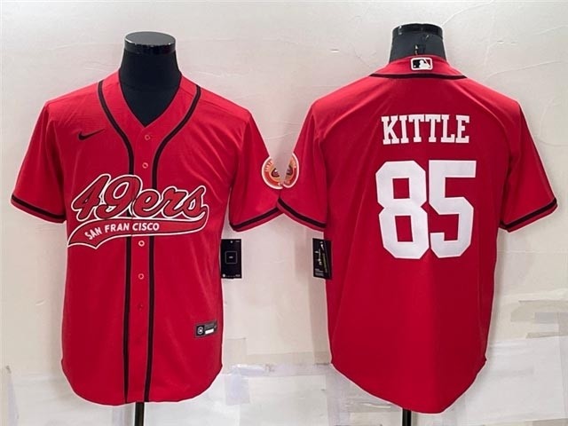 NFL San Francisco 49ers #85 George Kittle Red Baseball Cool Base Jersey