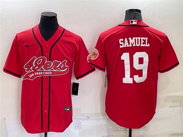 NFL San Francisco 49ers #19 Deebo Samuel Red Baseball Cool Base Jersey