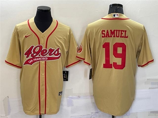 NFL San Francisco 49ers #19 Deebo Samuel Gold Baseball Cool Base Jersey