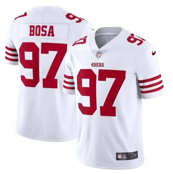 Men's San Francisco 49ers #97 Nike Bosa 2022 New White Vapor Untouchable Stitched Jersey