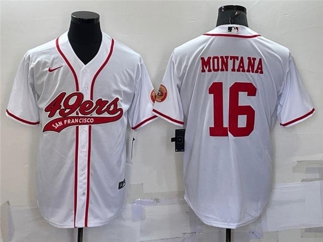 NFL San Francisco 49ers #16 Joe Montana White Baseball Cool Base Jersey