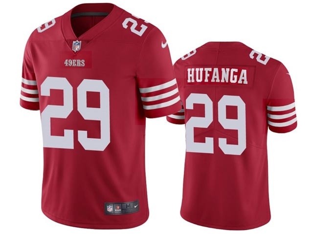 Men's San Francisco 49ers #29 Talanoa Hufanga 2022 New Scarlet Vapor Untouchable Stitched Football Jersey