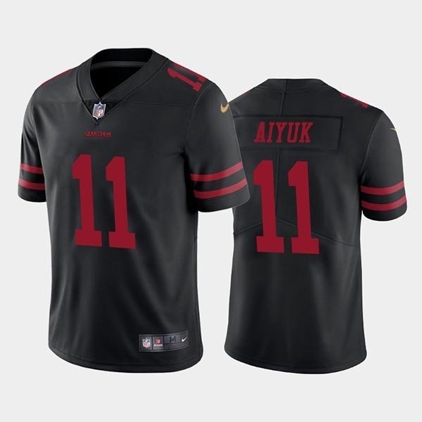 Youth Nike 49ers #11 Brandon Aiyuk Black 2020 NFL Draft First Round Pick Vapor Untouchable Limited Jersey