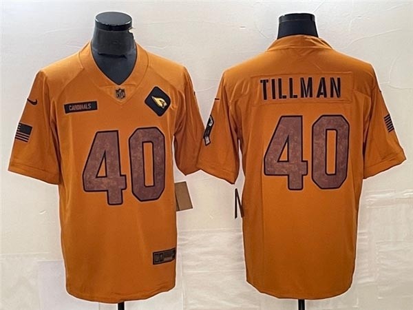 Men's Arizona Cardinals #40 Pat Tillman 2023 Brown Salute To Service Limited Jersey