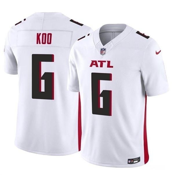 Men's Atlanta Falcons #6 Younghoe Koo White 2023 F.U.S.E. Vapor Untouchable Limited Stitched Football Jersey