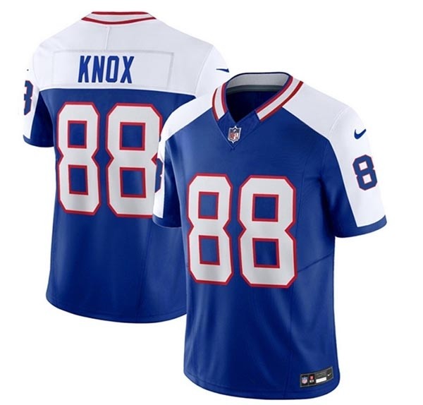 Men's Buffalo Bills #88 Dawson Knox Blue White 2023 F.U.S.E. Throwback Vapor Untouchable Limited Stitched Jersey