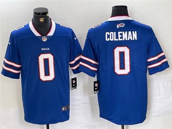 Men's Buffalo Bills #0 Keon Coleman Blue Vapor Limited Jersey