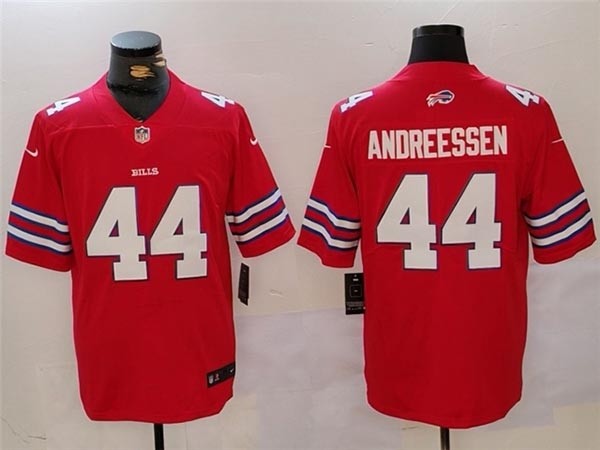 Men's Buffalo Bills #44 Joe Andreessen Alternate Red Vapor Limited Jersey