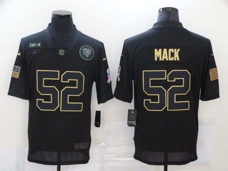 Nike Bears #52 Khalil Mack Black 2020 Salute To Service Limited Jersey