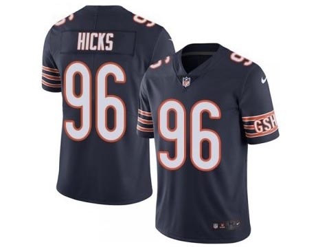 Chicago Bears #96 Akiem Hicks Blue Vapor Limited Jersey