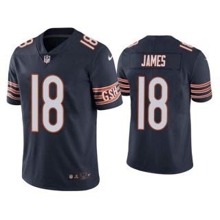 Men's Chicago Bears #18 Jesse James Navy Vapor untouchable Limited Stitched Jersey