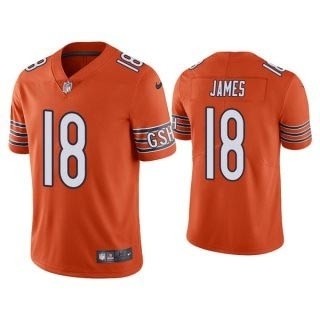 Men's Chicago Bears #18 Jesse James Orange Vapor untouchable Limited Stitched Jersey