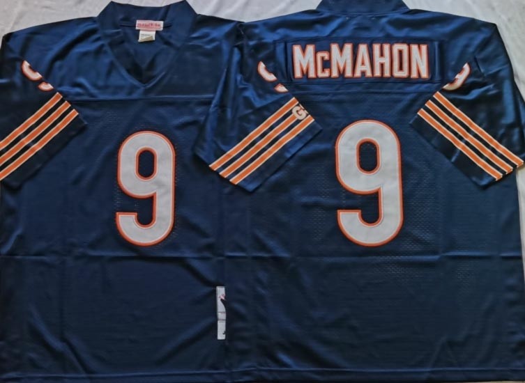 NFL Throwback Chicago Bears #9 McMahon Navy Mitchell & Ness jersey