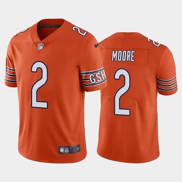 Youth Chicago Bears #2 D.J. Moore Orange Vapor Untouchable Stitched Football Jersey