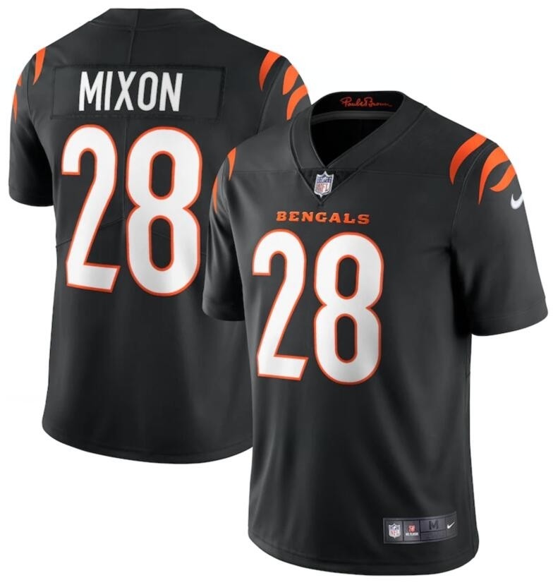 Nike Bengals #28 Joe Mixon Black Vapor Limited New Jersey