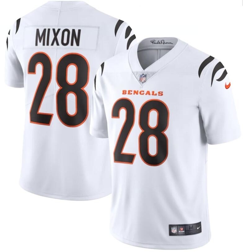 Nike Bengals #28 Joe Mixon White Vapor Limited New Jersey