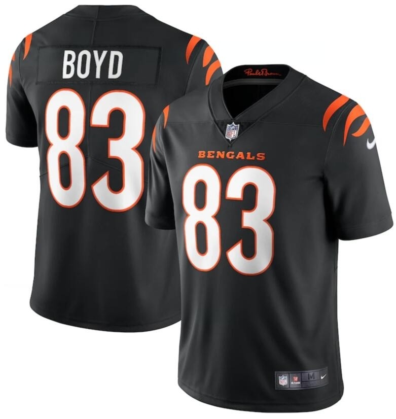 Nike Bengals #83 Tyler Boyd Black Vapor Limited New Jersey